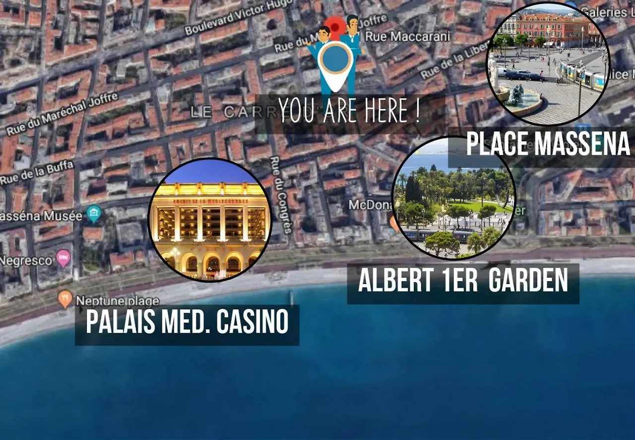 Nestor&Jeeves - Sky Light Terrace - Hyper Center - By Sea - Top Floor Nice Apartment
